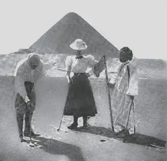 First proof of golf in Egypt, 1898